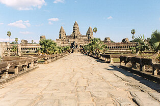 Der Tempel Angkor Wat ohne Menschen davor, Kambodscha